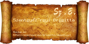 Szentgyörgyi Brigitta névjegykártya