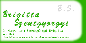 brigitta szentgyorgyi business card