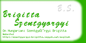 brigitta szentgyorgyi business card